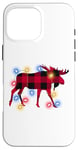 Coque pour iPhone 16 Pro Max Christmas Lights Moose