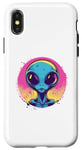 Coque pour iPhone X/XS Alien Pop Art Extraterrestre Visage