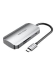 Vention Docking Station USB- C > 3x USB 3.0 - SD. TF. PD. 0.15m Grey