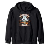 Haunted By My TBR Cute Ghost Book Reading Teacher Halloween Zip Hoodie