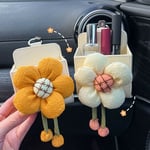 Ahlsen - Car Air Vent Storage Auto Leather Organizer Bag Tidy Pocket Holder pour lunettes de soleil Téléphone Coin Key (Flower) 2 Pcs - multicolour