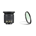 Nikon AF-P DX NIKKOR 10-20mm f/4.5-5.6G VR Lens - Black & Walimex Pro UV filter slim MC 72 mm