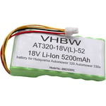 vhbw 1x Bloc de batteries compatible avec Husqvarna Automower 435X AWD robot tondeuse (5200mAh, 18V, Li-ion)