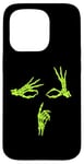 iPhone 15 Pro Green Graphic Skeleton Hands Shhh Say Less Green Graphic Case