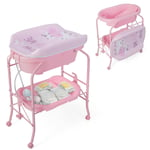 Baby Changing Table with Bathtub Folding Infant Diaper Changing Nursery Station