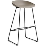 AAS 38 2.0 Bar Stool 75 cm, Stainless Steel Black / Khaki