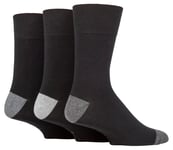 SockShop Gentle Grip herrestrømper. 39–45, 3-pakning