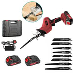 21V Reciprocating Saw Cordless Hand Saw Electric Wood Metal Cutter +2 Battery UK