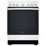 Cuisinière vitrocéramique a 69l 4 feux blanc - Indesit - IS67V5PCWE