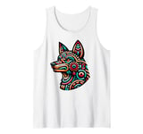 Aztec Coyote Head And Ancient Mexican History Mayan Calendar Tank Top