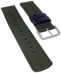 Bracelet De Montre Casio Pro Trek 24Mm | Prg-600Yb Mélange Textile/Cuir Vert