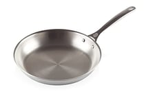 Le Creuset Poêle à Frire Peu Profonde en Inox, 20 cm, Sans revêtement, 96600230001600, Silver