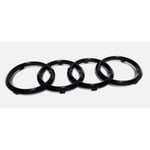 Svart blank frontgrillring logobadge emblem för Audi A1 A3 A4 A5 A6 273x94mm