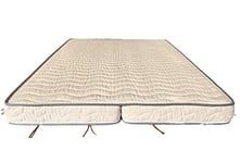 Matelas Ferme pour Tous Clic Clac + Alese 130x190 x 10 cm avec 3 cm Memoire de Forme 60 Kgs/m3 - Decoupe Assise 65 cm - 5 Zones de Confort - Face ete et Ame Mousse Premium Haute Resilience -