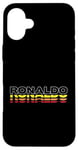 Coque pour iPhone 16 Plus Ronaldo Prénom amusant vintage coucher de soleil Ronaldo