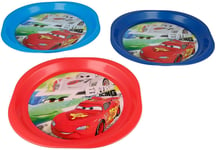 Ensemble De 3 Assiettes En Plastique Disney Cars 8" (20Cm)