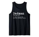 Mens Dadman Definition Like A Regular Dad Funny Father's Day Dad Tank Top