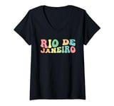 Womens Rio De Janeiro Brazil V-Neck T-Shirt