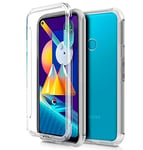 Tumundosmartphone Coque Complète Transparent Pc + TPU Full Body 360 pour Samsung Galaxy A11/M11