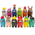 Among Us Merch Figurine,12pcs Mini Cute Game Figures Collection Toys Removable Dolls Ornaments Birthday For Children