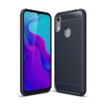 Huawei Y6 / Y6S (2019) Skal TPU Borstad Kolfiber - Mörkblå