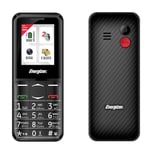 Energizer - Mobile E4 - Téléphone Senior Débloqué 2G - Bouton SOS - Batterie 1000 mAh - Clavier à Touches AR - Double Sim - Torche - Chargeur UK