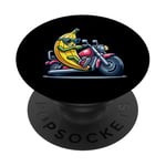 Banane Moto Cool Conduire Amusant Lunettes PopSockets PopGrip Adhésif