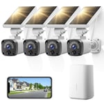 CAMCAMP Solar CCTV Security Camera System - 2K 4MP Wireless Outdoor Home Surveillance, HDMI Output, PIR Human Detection, 2-Way Audio, Night Vision, IP65 Waterproof, APP Remote