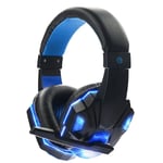 2021 nouveau casque de jeu casque avec lumiere LED micro st¿r¿o ¿couteurs basses profondes pour PC ordinateur Gamer ordinateur portable Auriculares-bleu_Energieverte