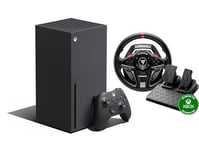 Xbox Series X + Thrustmaster T128, Volant de Course à retour de force et Pédales Magnétiques, Series X|S, One, PC