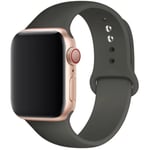 Silikonarmband för Apple Watch 45mm 44mm 42mm 49mm 41mm 40mm 38mm correa armband iwatch Serie 8 7 9 SE 4 3 5 Ultra 6 Cocoa Cocoa 42 44 45 49 mm S-M