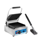 Royal Catering Set kontaktgrill med grillborste - 1800 W Räfflad Timer