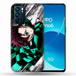 Coque pour Oppo Reno 6 Manga Demon Slayer Tanjiro