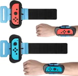 2 Pcs Bracelet Compatible Avec Switch Just Dance 2025 2024 2023 2022 2021, Switch Zumba Burn It Up, Fitness Boxing, Bande Élastique Réglable Pour Contrôleur Joy-Cons, Accessoires Pour Switch