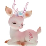 Bébé Cerf Figurine Gâteau Topper Mini Statue Rennes De Biche Faon Décor Miniature Animal des Bois Table De Bureau Décoration Ornement pour Bébé