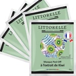 Littorelle – Masque Visage N°1 Peel-Off au Kiwi – Made in France – Revitalise et Tonifie la Peau – Lutte contre le vieillissement prématuré - Effet Anti-Age - Sachet poudre 50 g