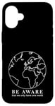 Coque pour iPhone 16 Plus Contours de la carte du monde Protection de la nature