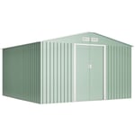 Abri de jardin Wasabi Light Green xl 10.2 m2 - Garantie 10 ans - 324x322x205cm. Remise en métal