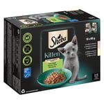 Sheba Kitten varianter i portionsposer 12 x 85 g - Fin variation i sauce (laks; kylling)