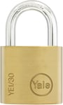 PADLOCK OUTDOOR Y110/30mm YALE SECURITY STEEL SHACKLE - SOLID BRASS - NEW