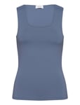 Vila Vikenza U-Neck S/L Tank Top - Noos Blå