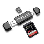 Micro usb otg vers usb 2.0 adaptateur lecteur de carte sd pour téléphone pc