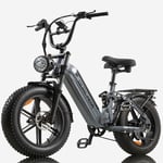 BURCHDA AZ20 elcykel, 1000W motor, 20AH batteri, 20x4,0" däck, 25-45KM/H