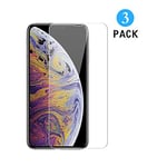 WEOFUN [3 Pièces] Verre Trempé pour iPhone Xs Max/iPhone 11 Pro Max Protecteur d'écran Pour iPhone Xs Max/iPhone 11 Pro Max Film Protection [0.33mm, 9H, Anti-rayures, aucune bulle]