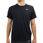 Nike M NK Dry Tee Dfc Crew Solid T-Shirt Homme Black/(White) FR: S (Taille Fabricant: S-T)