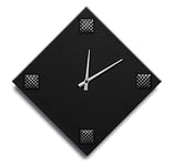 Horloge Murale - Convient pour Salon, Cuisine, Bureau - Mécanisme Silencieux Noir