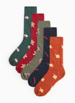 The Grinch Novelty Christmas Ankle Socks 5 Pack 9-12 Multi Coloured male