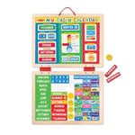 Melissa & Doug My First Wooden Daily Wooden Magnetic Calendar for Kids | Wooden Toys | Developmental Calendar Board | Educational Toy | 3+ | Gift for Boy or Girl