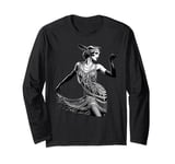 ROARING 1920's Great, Gatsby Glamorous Woman Flapper Long Sleeve T-Shirt