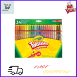 CRAYOLA Twistables Colouring Crayons - Assorted Colours (Pack of 24), Simply UK